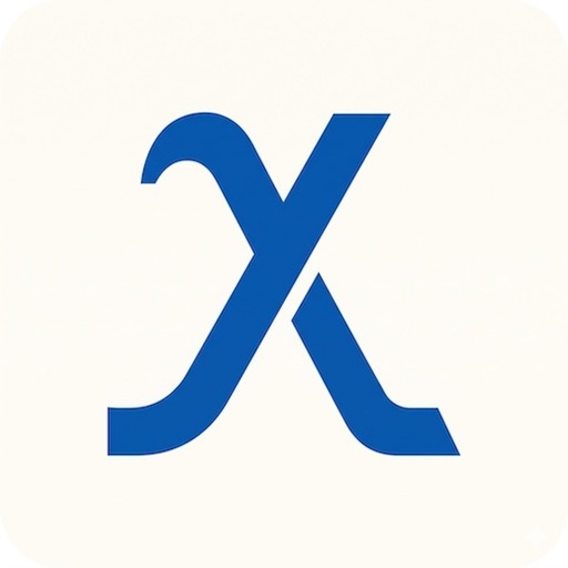 The Logistikon mark: a blue Greek letter chi